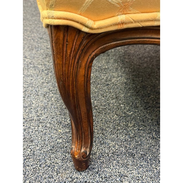Wood Late 20th Century Upholstered French Bergere Chair For Sale - Image 7 of 12