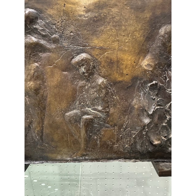 Mid-Century Modern Late 20th Century Mid Century Vintage Modern Abstract Brutalist Bronze Signed Dated Sculpture For Sale - Image 3 of 8