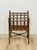 English Vintage Magazine Rack English Canterbury Dark Faux Bamboo Wheels Rare Find For Sale - Image 3 of 10
