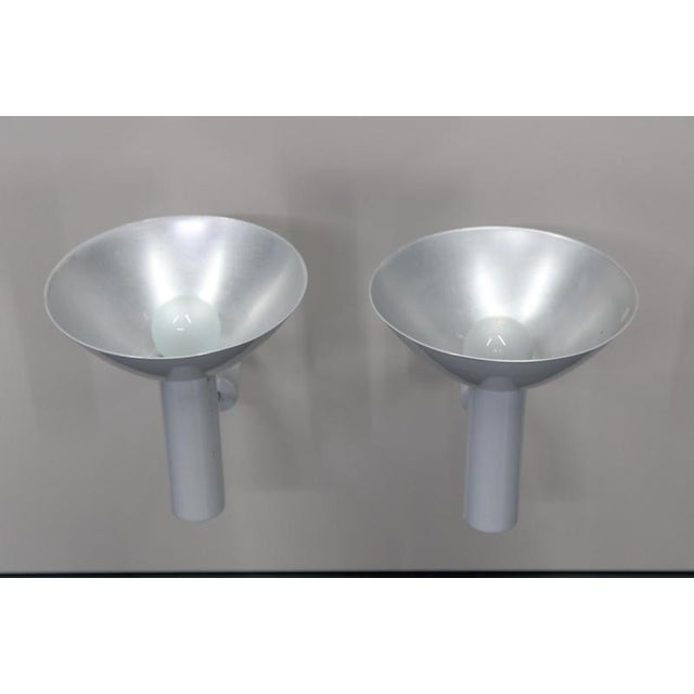 Mid-Century Modern Adjustable Aluminium Wall Lights, Germany, 1970s, Set of 2 For Sale - Image 3 of 12