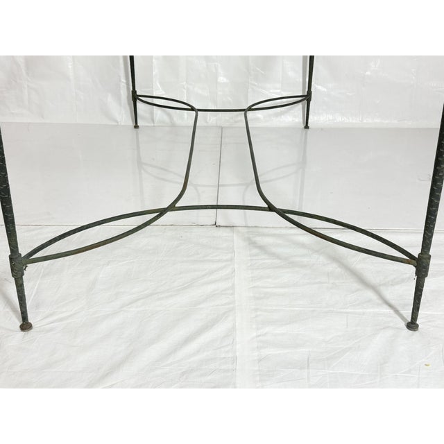 1970s Mario Papperzini for Salterini Wrought Iron Patio Dining Table With Glass Top For Sale - Image 18 of 18