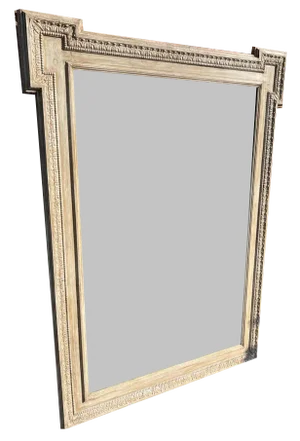 Large Antique French Shaped Top Mirror