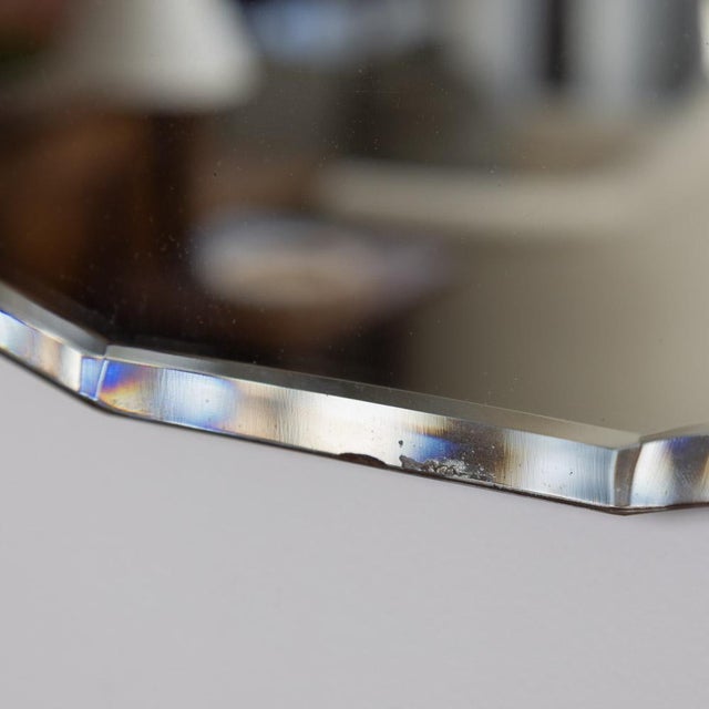 1930s French Art Deco Beveled Mirror For Sale - Image 9 of 11