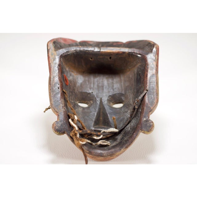 Antique Himalayan Wood Mask For Sale - Image 3 of 8