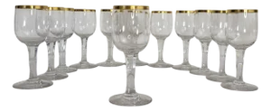 Crystal Port Wine Glasses, 1940s, Set of 12