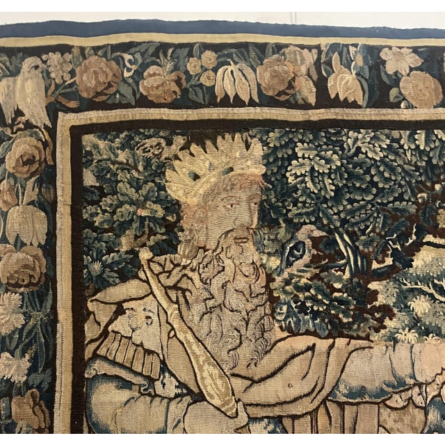 17th Century Flemish Tapestry Depicting the Meeting of David and King Saul For Sale - Image 10 of 12