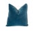 Contemporary Plush 24" Pacific Blue Down Filled Mohair Pillows - A Pair For Sale - Image 3 of 3