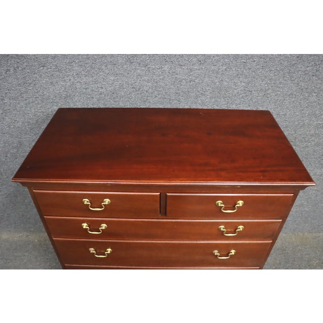 Brown Kittinger Mahogany Gentleman’s Chest Williamsburg Adaptation For Sale - Image 8 of 12