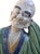 Ceramic Large Antique Chinese Shiwan Crackle Glazed Luohan (Arhat) Pottery Figure, Early 20th Century, 19.6" For Sale - Image 7 of 10