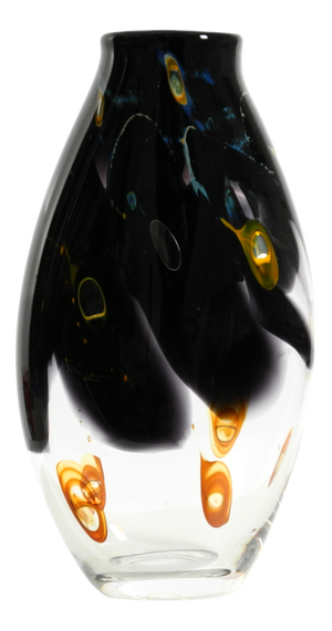 Signed Crystal Glass Vase by Louis Leloup for Val Saint Lambert, Belgium, 1970s