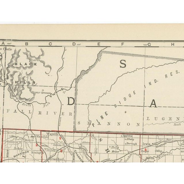 19th Century Antique Map of Nebraska, The Cornhusker State from Rand McNally, 1899 For Sale - Image 5 of 12
