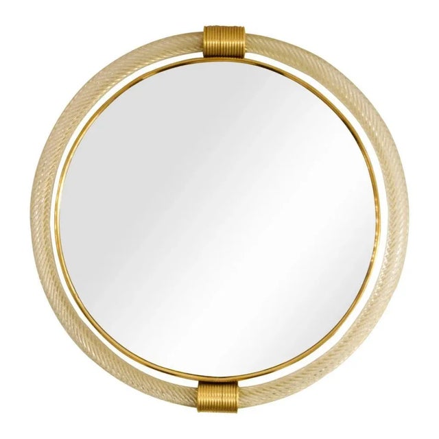 Early 21st Century Oval Mirror in Murano Glass by Bottega Veneziana For Sale - Image 5 of 5