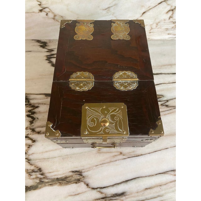 Glass Chinoiserie Jewelry Vanity Box For Sale - Image 7 of 8