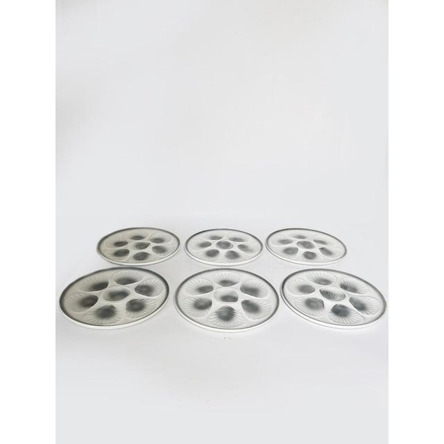 Oyster Plates in Ceramic, France, 1970s, Set of 6 For Sale - Image 4 of 18