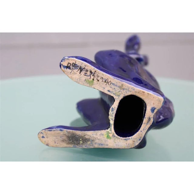 Mid-Century Modern Italian Blue Cobalto Ceramic, 1960s For Sale - Image 3 of 8