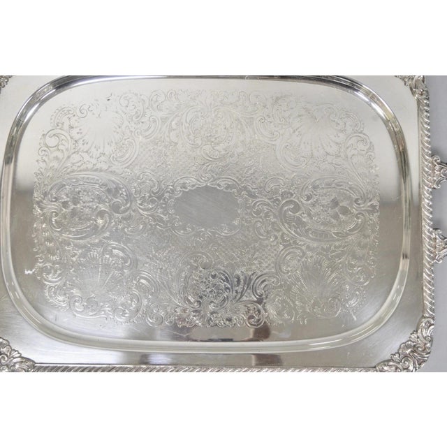 Vintage English Sheffield Edwardian Silver Plated Tea Set W/ Tilting Pot 7 PCS For Sale - Image 15 of 18