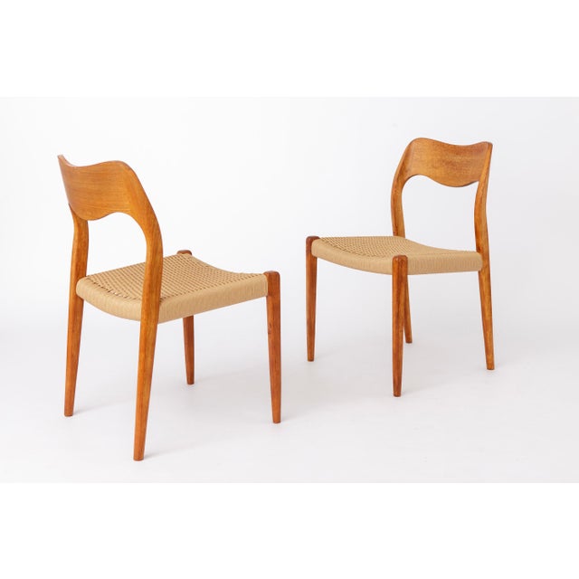 Vintage Danish Model 71 Dining Chairs from J.L. Møllers, 1960s, Set of 6 For Sale - Image 11 of 18