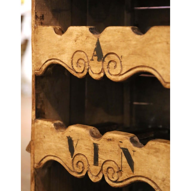 Vintage French Provincial Pine Twelve-Bottle Wine Cabinet, Cave À Vin For Sale In Dallas - Image 6 of 11
