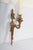 A fine patinated bronze two light sconce, waxed sleeves, ready for direct mount.