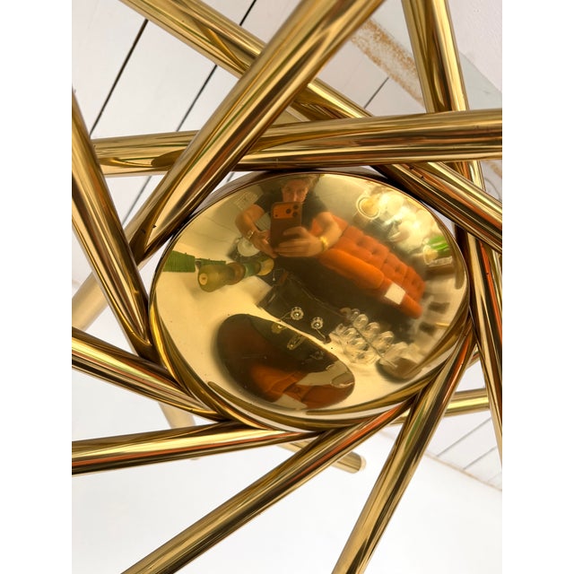 Brass Sputnik Fireworks Chandelier, Italy, 1960s For Sale - Image 12 of 13