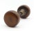 Mid 20th Century Restored Round Flat Front Wood Door Knobs With Brass Shank For Sale - Image 6 of 7
