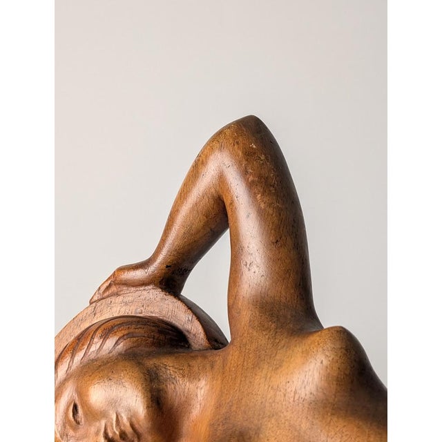 Jens Jacob Bregnø, Art Deco Carved Sculpture, 1900s, Wood For Sale - Image 6 of 12