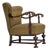 Danish Armchair in Green Furniture Wool and Oak Wood, 1960s For Sale