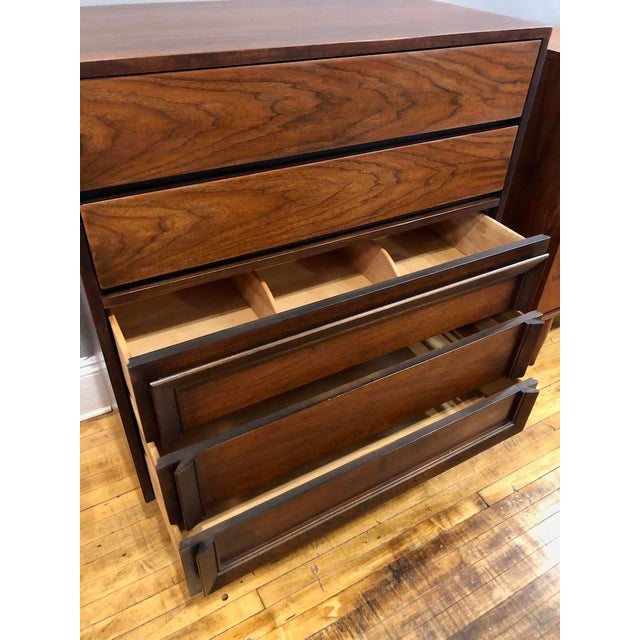 Mid Century Modern Tall Chest Dresser By Basic Witz 1960 S Chairish The shape of brass lined handles was their signature of that moment. mid century modern tall chest dresser by basic witz 1960 s