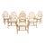 Set of Six Genuine McGuire "Cracked Ice" Rattan Dining Chairs For Sale
