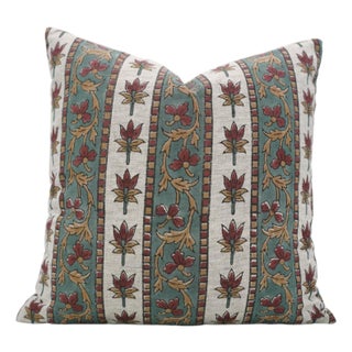 Fabdivine Handmade Block Print Viscose Linen Decorative Lumber Pillow Covers 14x36inches - Laxmi Border Design For Sale