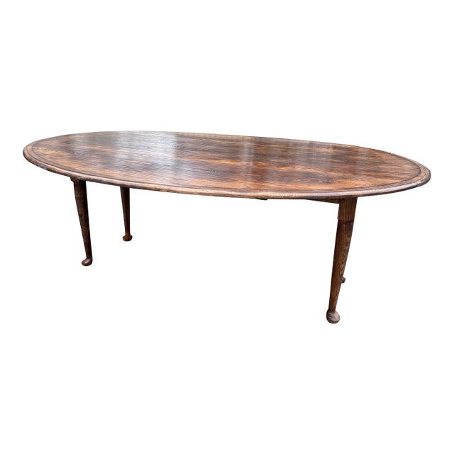 84" English Oval Dining Table For Sale
