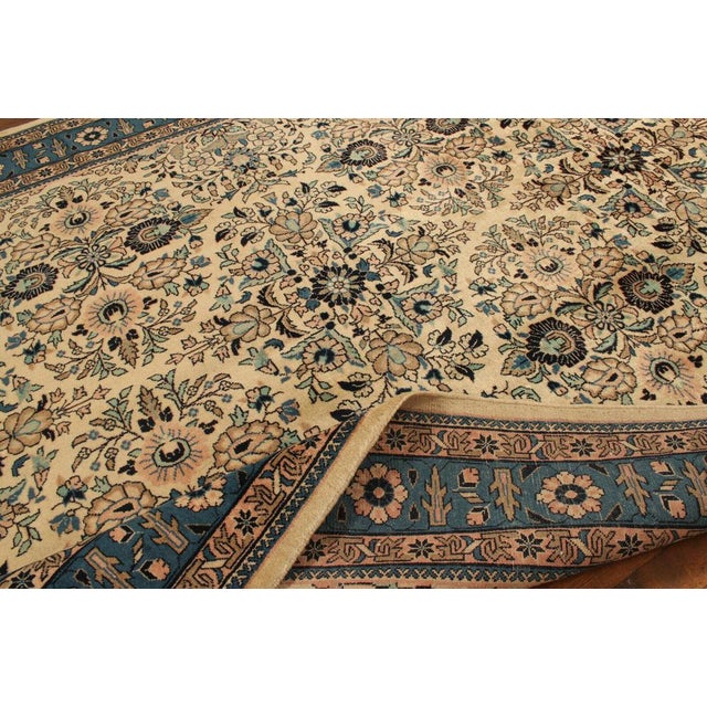 Blue Middle Eastern Hand-Knotted Rug For Sale - Image 8 of 11