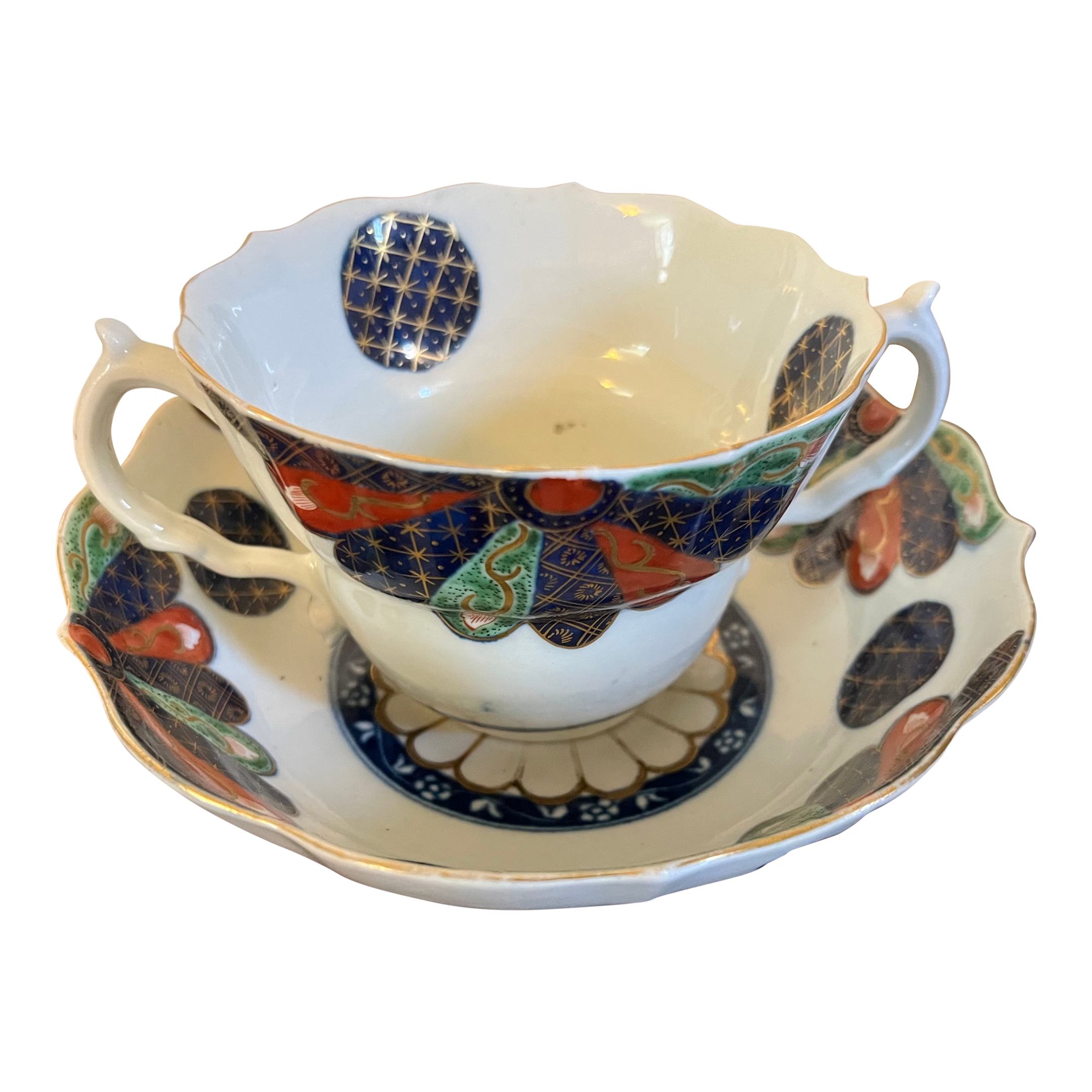 Antique 18th Century Worcester Porcelain Imari Chocolate or Caudle