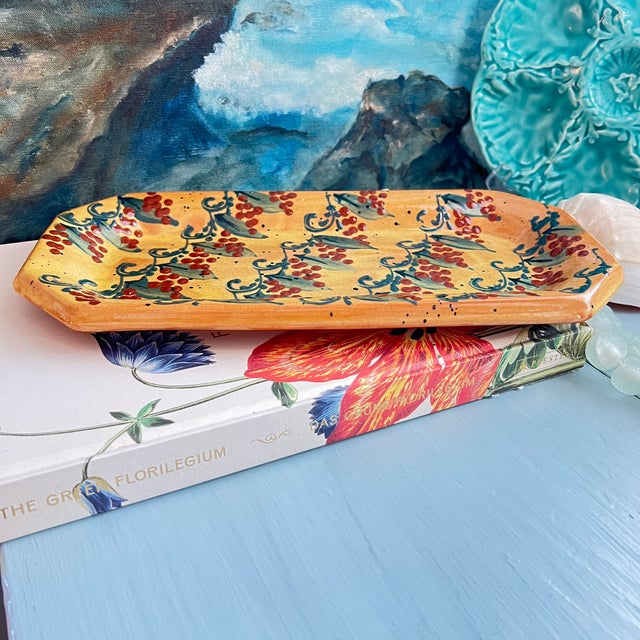 Ceramic F F Griffi Corsica Terracotta Rectangular 14" Platter For Sale - Image 7 of 9