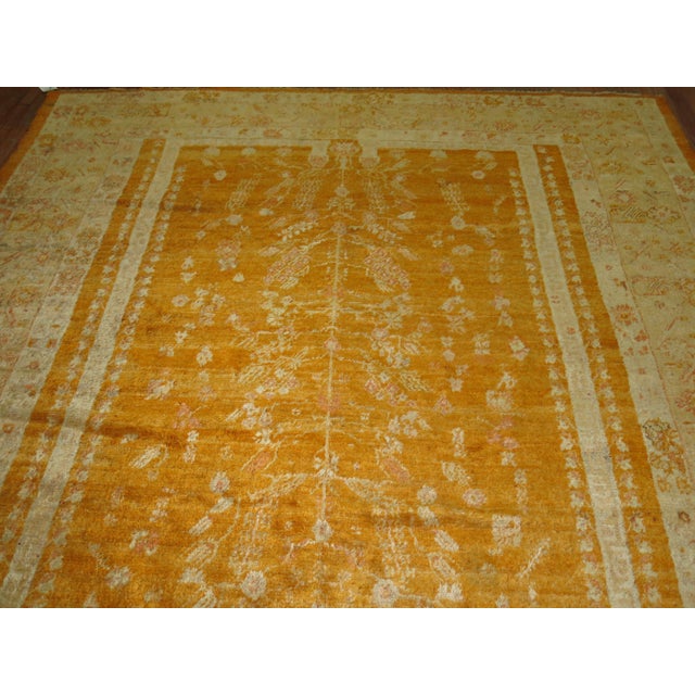 Mid-Century Modern 19th Century Angora Wool Oushak Rug For Sale - Image 3 of 18