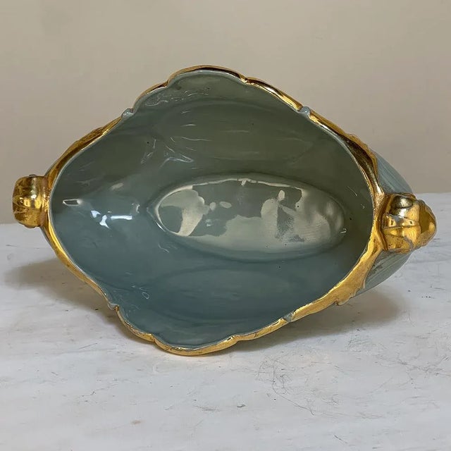 Early 20th Century Art Deco Period Painted Porcelain Jardiniere Planter For Sale - Image 9 of 13