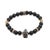 Black Vibe Onyx Stone Beaded Gladiator Bracelet For Sale - Image 9 of 9