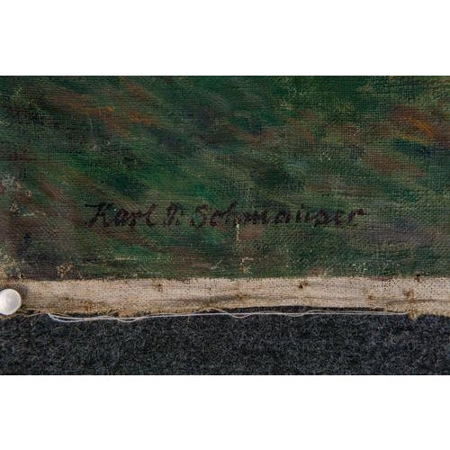 Karl Schmauser, Landscape, Oil Painting For Sale - Image 5 of 8