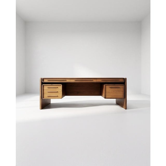 An exclusive, very rare, Danish vintage jewel is offered here, an impressive executive desk / chief desk from the Danish,...