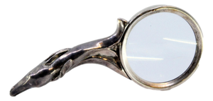 Silver Magnifying Glass with Dog Snout on the Handle