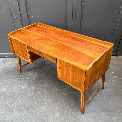 Mid-Century Walnut Veneer Desk For Sale - Image 14 of 18