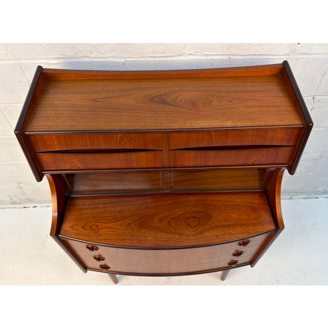 Falsigs Møbelfabrik Mid-Century Modern Teak Secretary Desk Attributed to Gunnar Falsig for Falsig Møbler For Sale - Image 4 of 16