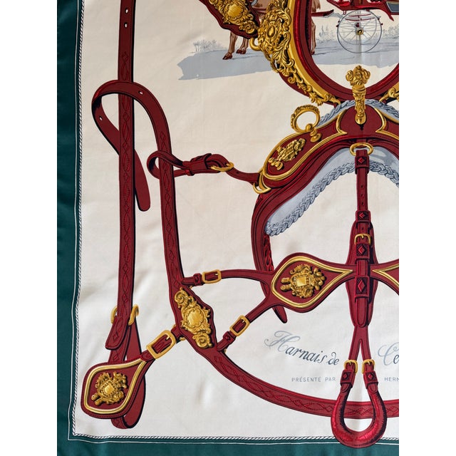 French Country Hermès Harnais De Cérémonie 1959 Silk Scarf Designed by Grygkar Hugo For Sale - Image 3 of 10