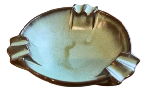 Mid 20th Century Frankoma Ashtray Green Tobacciana