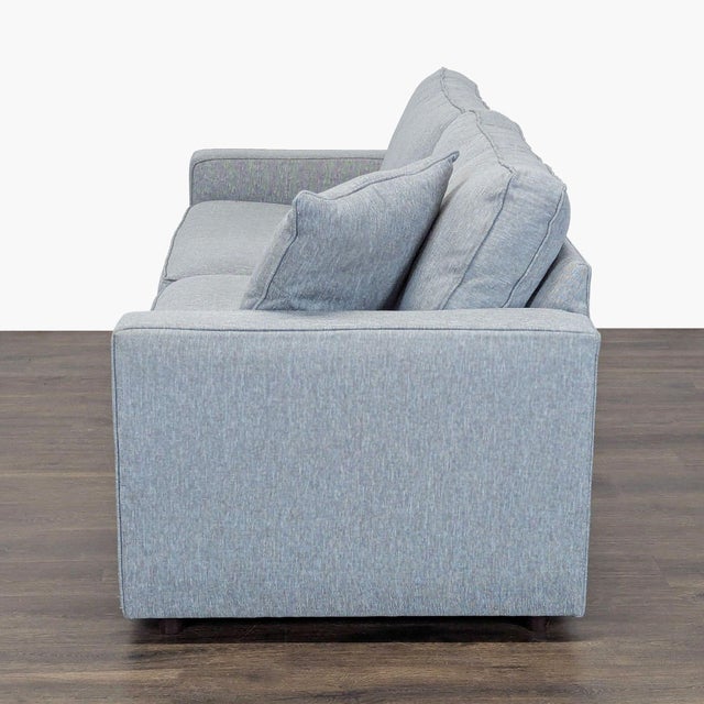 Modern Room & Board 3-Seat Modern Gray Sofa With Pillow For Sale - Image 3 of 9