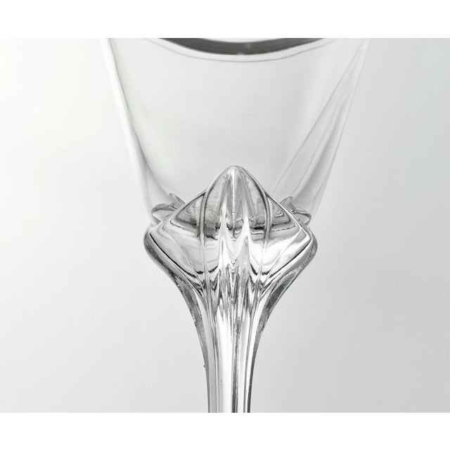 American 1950s Tiffin-Franciscan “Wedding Day” Set of 5 Water Glasses For Sale - Image 3 of 3