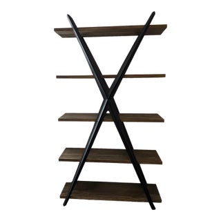 Restoration Hardware Wyatt Bookcase / Open Shelving Unit – Excellent Condition For Sale