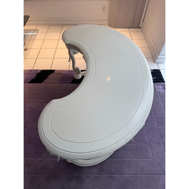 Gampel and Stoll Kidney Shaped Elephant Desk under table - floor to the bottom of the drawer: 26.5