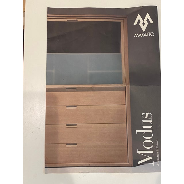 Vintage Maxalto (B&b Italia) Modus Wooden Cabinet With Glass Door For Sale - Image 9 of 18