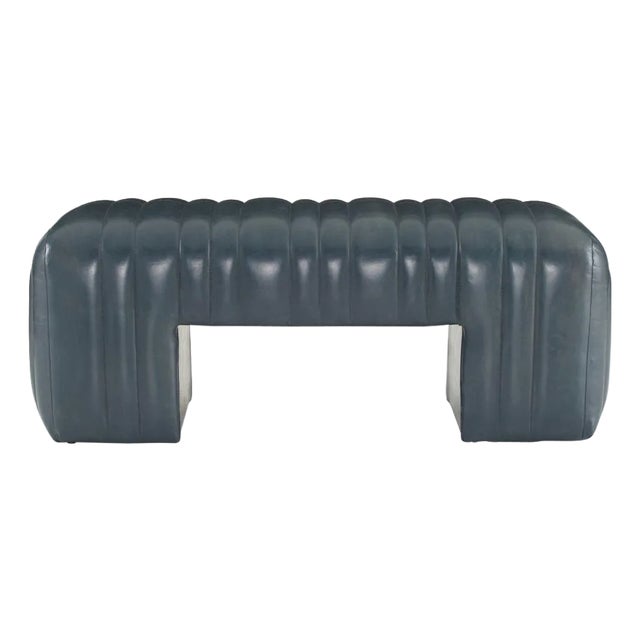 Leather Hastings Bench by Arteriors For Sale